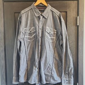 BKE Men's Gray Button-Up Shirt